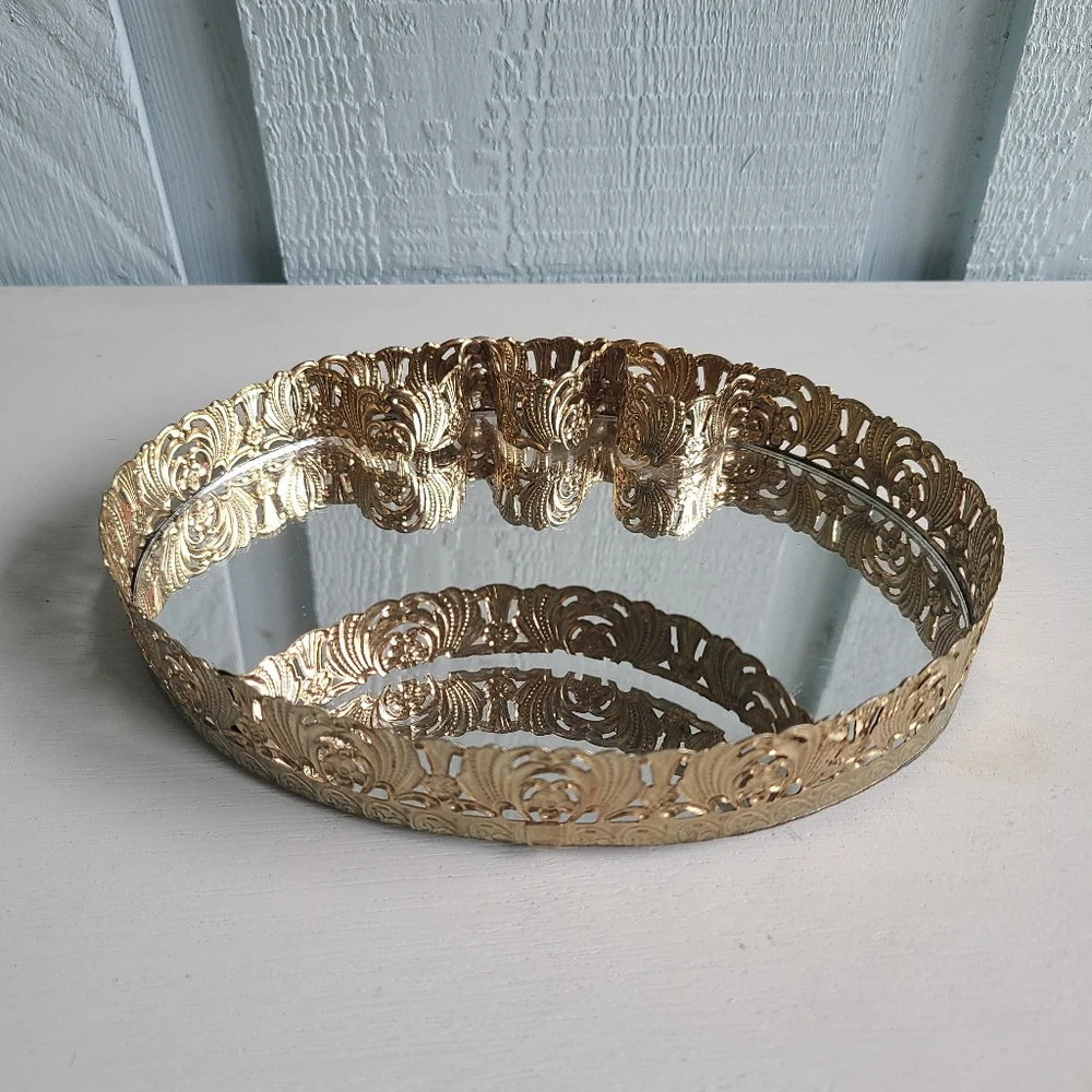 Vintage Mid Century Modern Vanity Mirror Tray